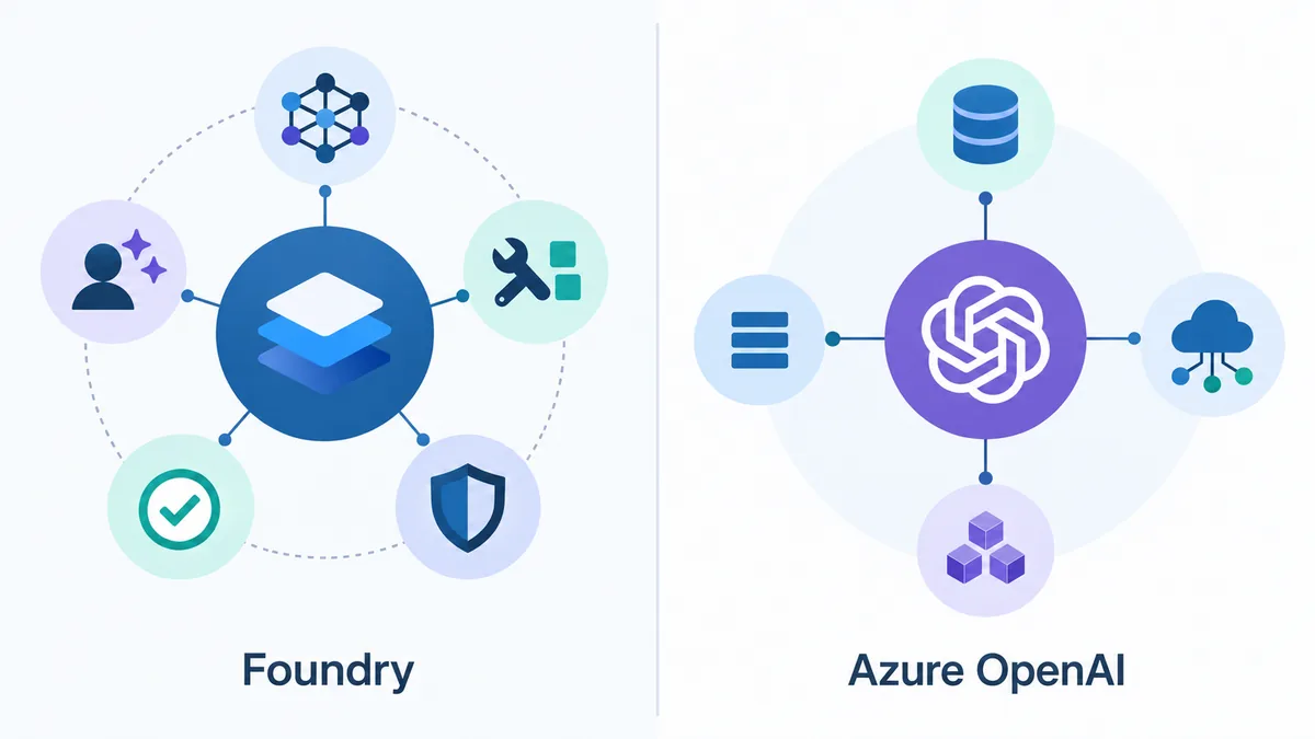 Editorial comparison of the broader Foundry platform and the focused Azure OpenAI model API layer