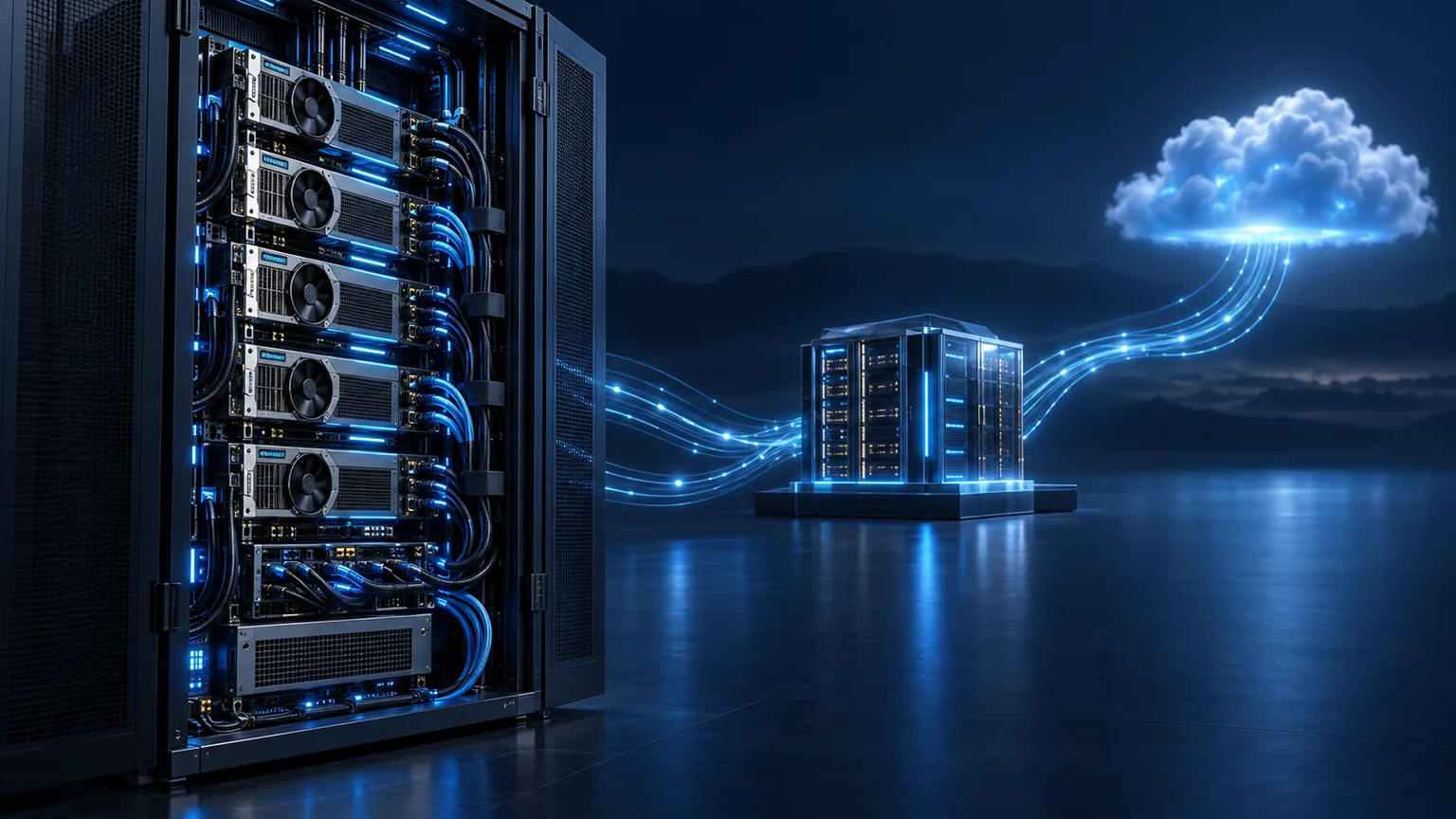 GPU inference server connected to hosted cloud capacity for an NVIDIA NIM pricing guide